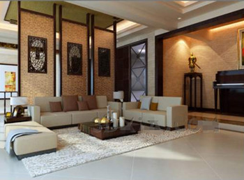 Chinese style elegant simple living room
