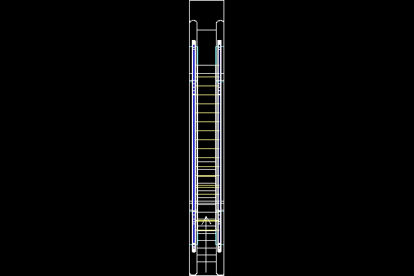 Single channel escalator CAD model