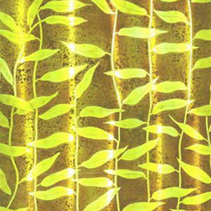 Yellow branches glass painting texture