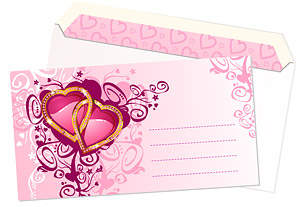 Сердце образный логотип конверт