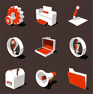 3D three-dimensional vector style icon-2