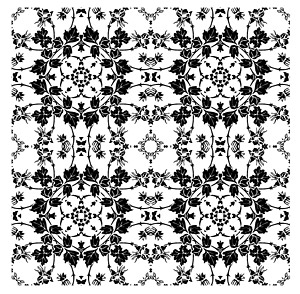 Material de vector de patrones en blanco y negro
