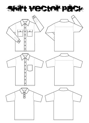 Векторного рисования линий рубашки
