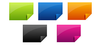 Web 2.0 de los materiales de papel estilo icono vector Angular