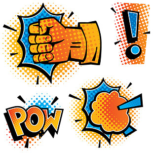 Vector comic style icon material-2