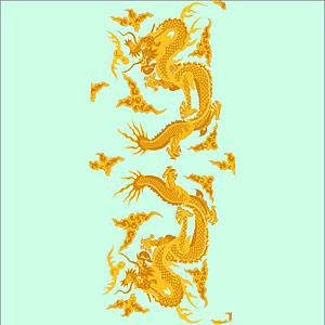 Классический китайский дракон логотип