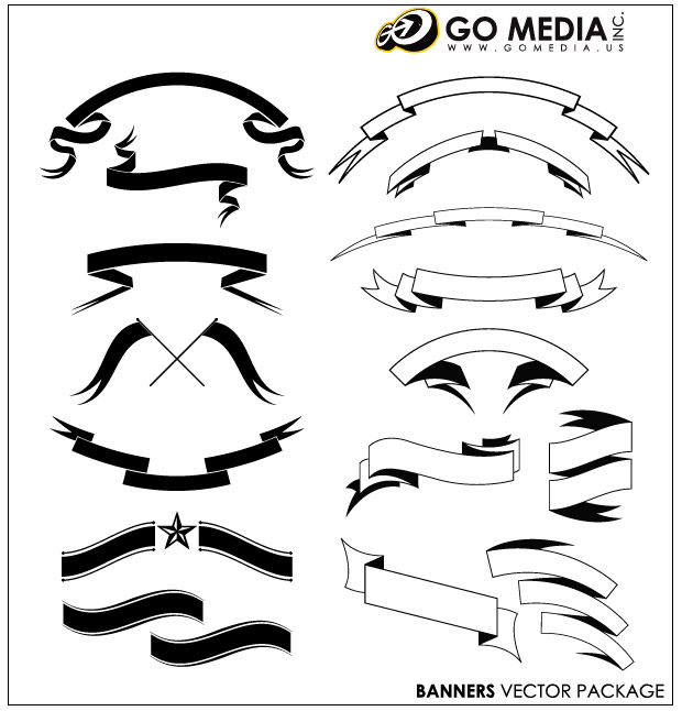 Go Media-Vektor materiell Produkte-Banner