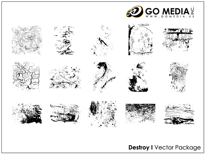 Go Media produced vector material - glass cracks