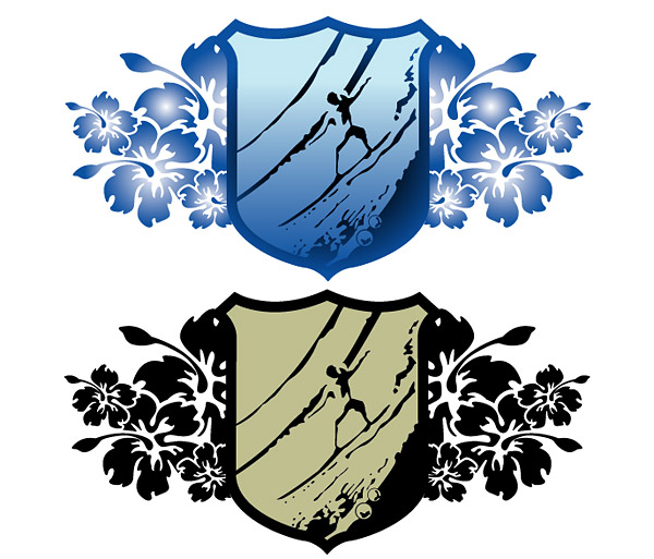 Logotipo do escudo de tendência