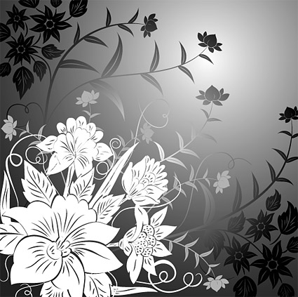 Blumen-Zeichnung-Vektor-material
