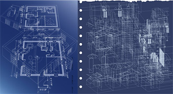 مخطط الطابق الداخلية ثلاثية الأبعاد.