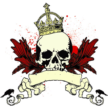 Logotipo do crânio de tendência