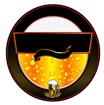 Logotipo de tema de cerveza