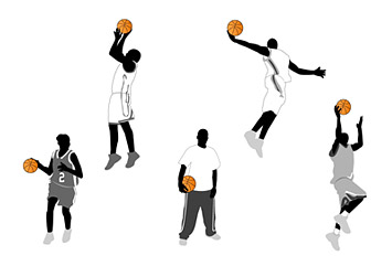 Figuras de ação de basquete