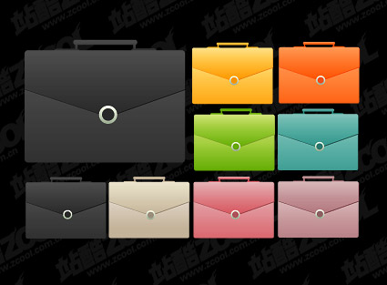 Color briefcase icon