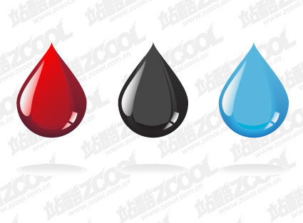 Color droplets vector material