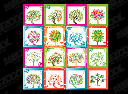 Accommodates a lovely trees vector material