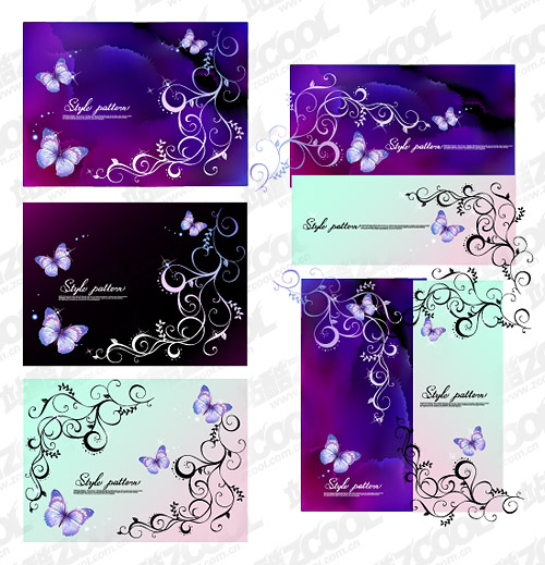 Purple Butterfly Dream-Background und Muster
