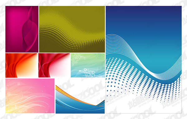 Featured vector background material - softer style