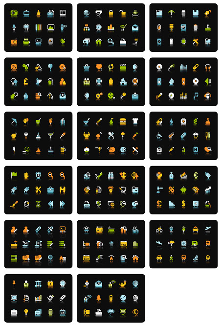 105 warna vektor materi kesederhanaan ikon
