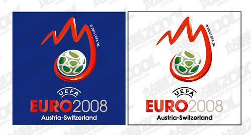 Логотип Кубка европейских чемпионов 2008 векторный материал