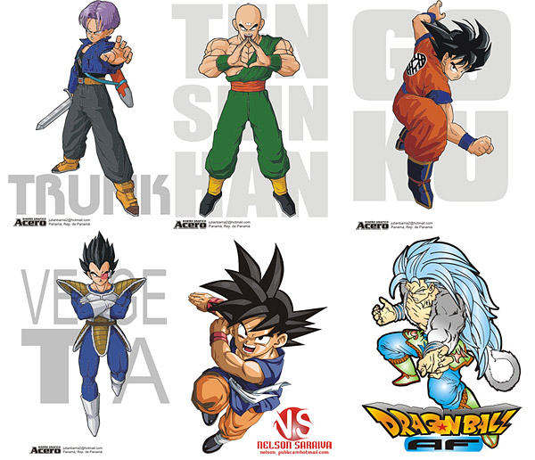 Dragon Ball персонажей векторное материала