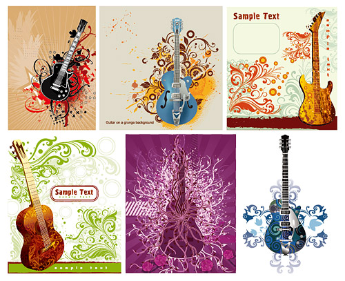 Guitar patterns and vector material