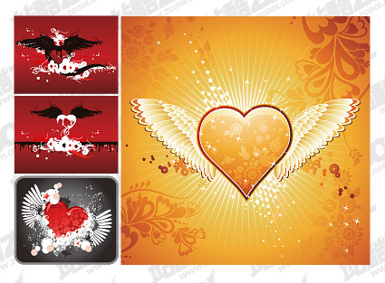 Fly the hearts of vector material