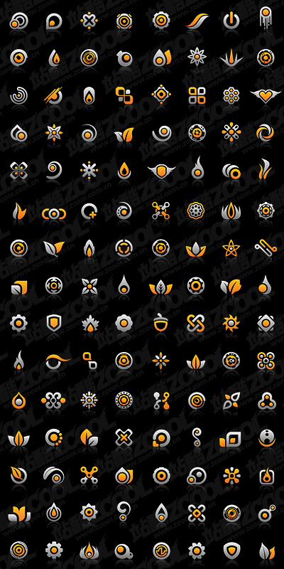 material de gráficos de vectores de 120 simple moda icono