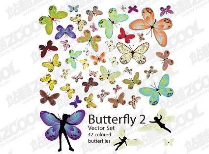 42 Butterfly-Vektor des Materials