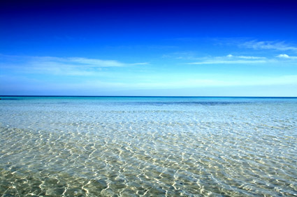 Синя море и синьо небе материал