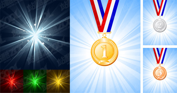 Médailles et vecteur de lumière