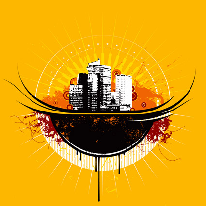 The trend of urban theme vector