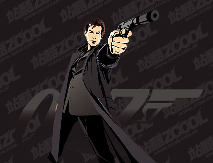 007 филм личности вектор материал