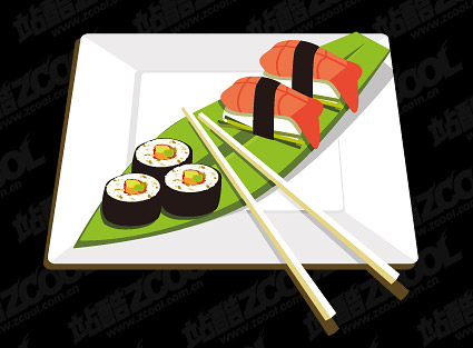 Un vector de sushi