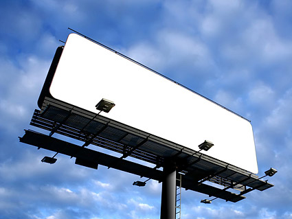 Kesenjangan yang besar di luar billboard gambar bahan-3