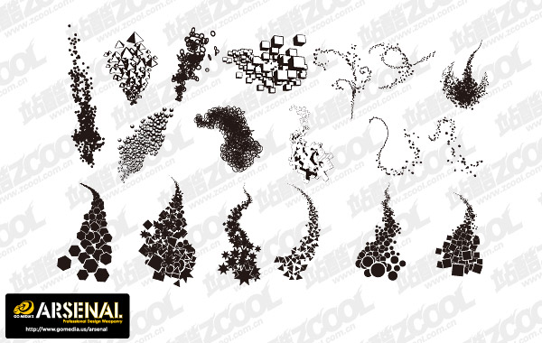 Go Media production trend vector Set13-flow of material elements
