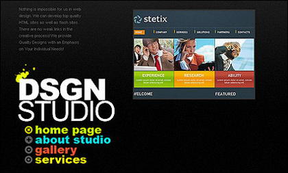 Designer persönliche Homepage flash Website-weiten-Vorlage material