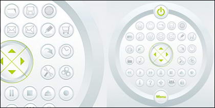 Material de vetor do jogo multimídia botão ícone ícone