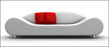 material de imagen de sofá producido 3D