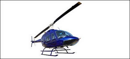 青いヘリコプター画像素材