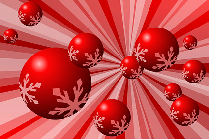 Червено Снежна топка вектор материал