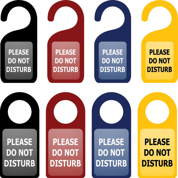 Do Not Disturb notices vector material