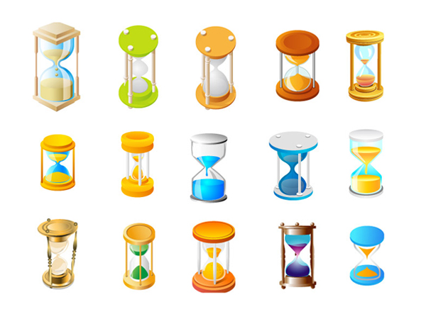 Hourglass icon vector material