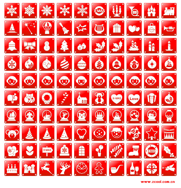 Material Simple de vetor a ícone vermelho do Natal
