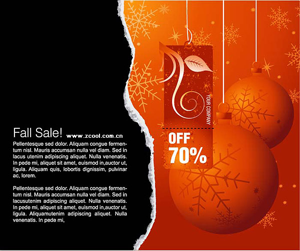 Winter discounts to the theme of vector material