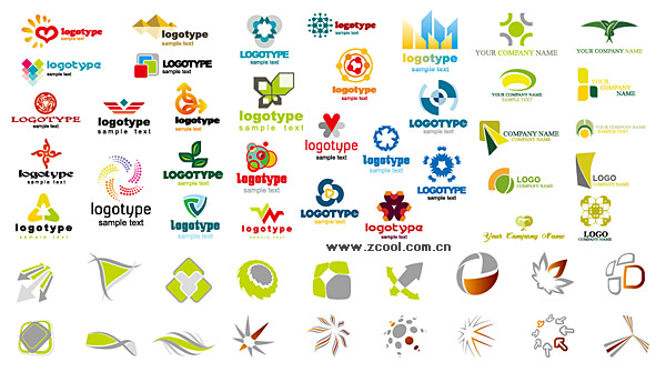 Разнообразие векторной графики логотипа материала