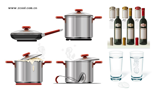 Red Wine Glass-Geschirr-Vektor-material