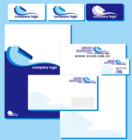 Enterprise-VI-einfache blau Vorlage-Vektor-material