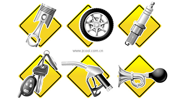 Auto-Teile-Serie Symbol Vektor-material